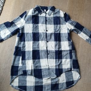 Linen button down top